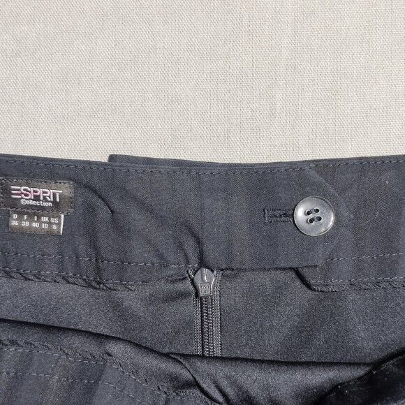 Vintage Esprit pencil midi skirt women's size 6 grey with stripes pattern - Picture 12 of 12